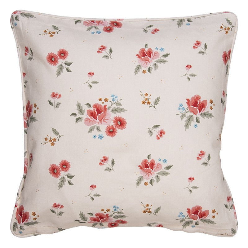 Díszpárna huzat Pamut párnahuzat rózsás mintával 40x40cm Little Rose