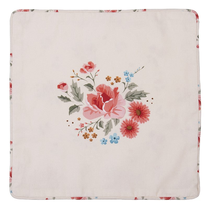 Díszpárna huzat Pamut párnahuzat rózsás mintával 40x40cm Little Rose