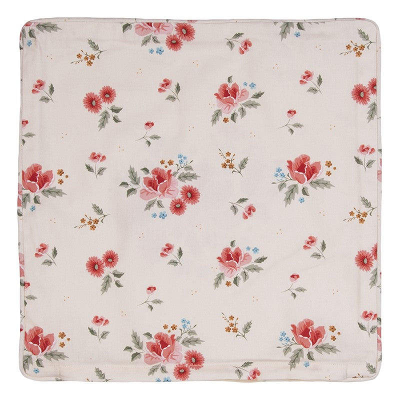 Díszpárna huzat Pamut párnahuzat rózsás mintával 40x40cm Little Rose