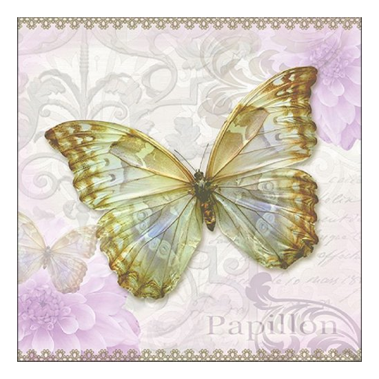 Szalvéta Papillon pillangós papírszalvéta 33x33 cm 20 db-os