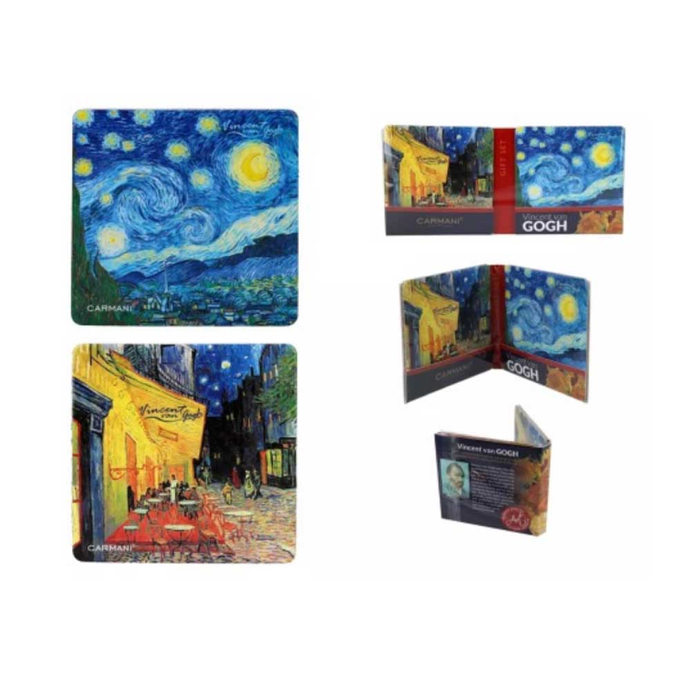 Tányéralátét, poháralátét Parafa poháralátét 2 db-os szett Van Gogh