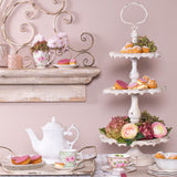 Bögre, csésze Pillangós-virágos porcelán csésze+alj szett aranyszegéllyel, zöld, 160ml
