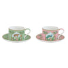 Bögre, csésze alj Porcelán 2 személyes teás csésze szett Paradise Sauvage