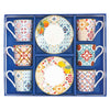 Bögre, csésze Porcelán 6 személyes mediterrán eszpresszó kávés csésze szett Siracusa