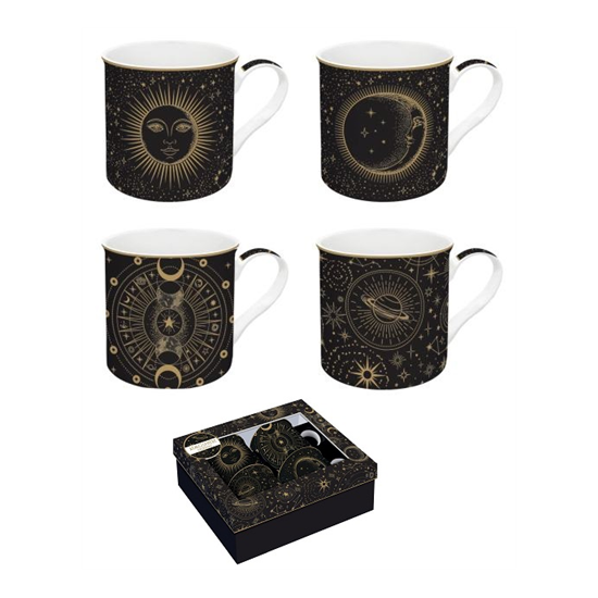 Teáskanna Porcelán bögre 4 db-os szett Coffee Mania Celestial
