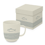 Bögre Porcelán bögre díszdobozban halas Pure Fish