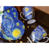 Bögre, csésze Porcelán bögre van Gogh Csillagos Éj szív alakú dobozban