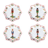 Tányér, étkészlet Porcelán diótörő kis desszertes tányér szett Vintage Nutcracker 4 db