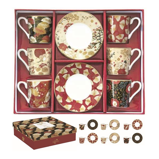 Bögre, csésze Porcelán eszpresszó csésze 6 személyes Coffee Mania Kimono