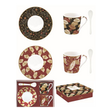 Bögre, csésze Porcelán eszpresszó csésze kanállal 2 személyes Coffee Mania Kimono