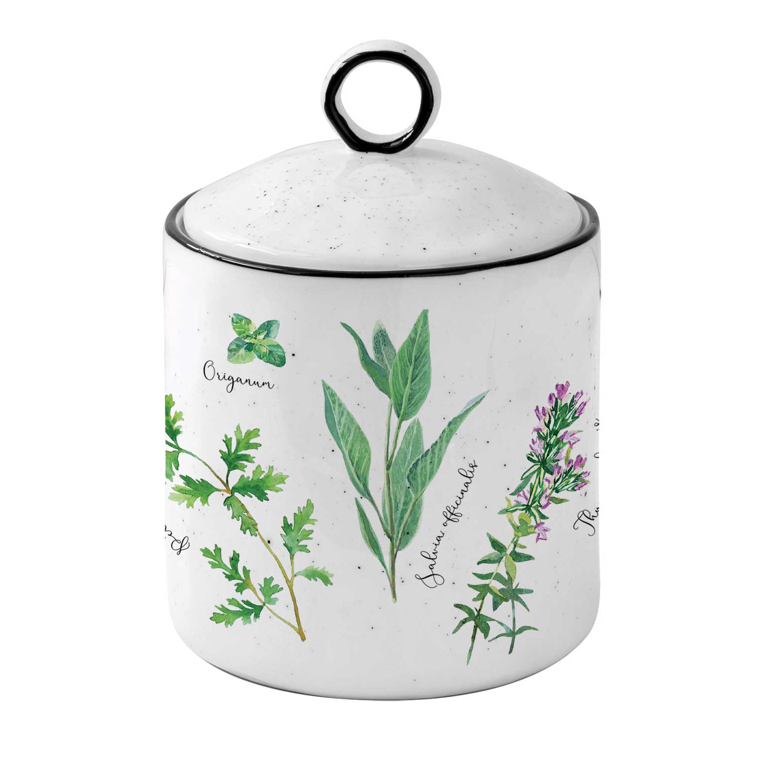 Vágódeszka Porcelán fűszernövényes konyhai tároló 10,5x15,5 cm Herbarium