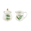 Kanna, kiöntő Porcelán ginkgo leveles kiöntő és cukortartó szett Exotique