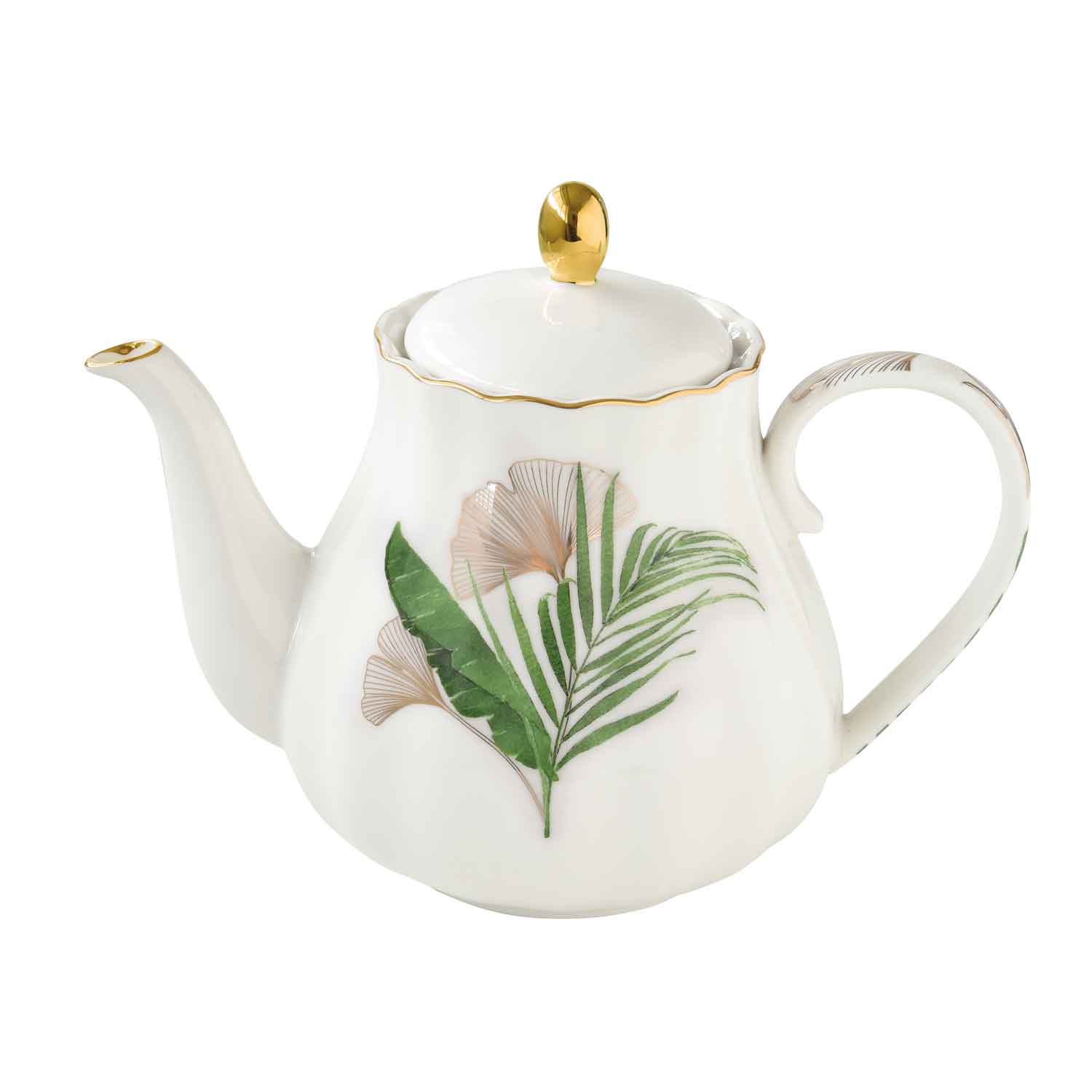 Teáskanna Porcelán ginkgo leveles teáskanna Exotique