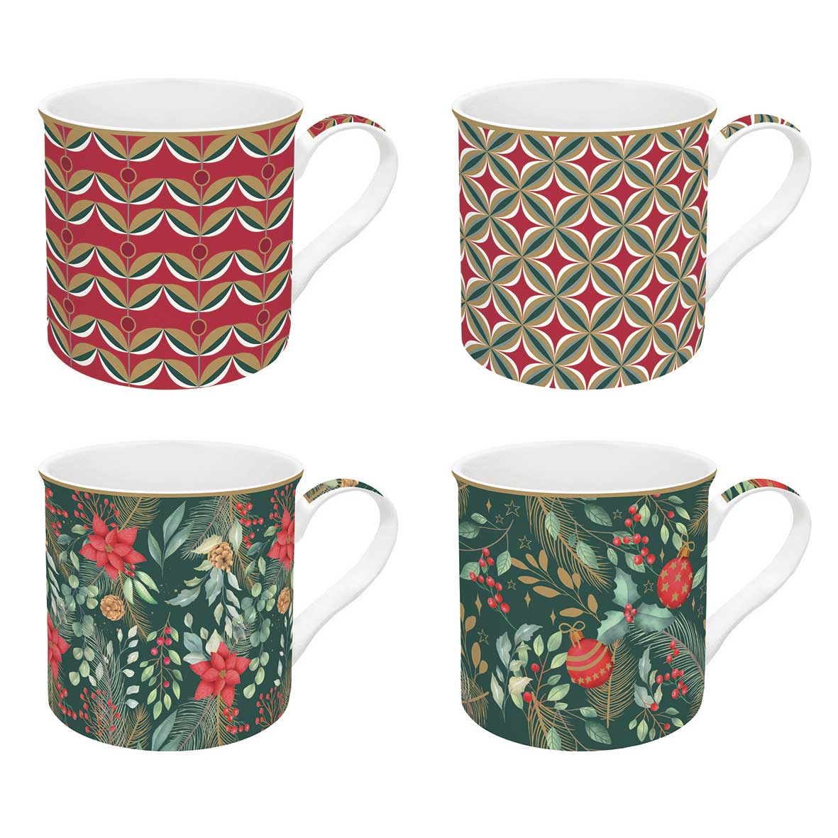 Bögre Porcelán karácsonyi teás bögre négy személyes Coffee Mania Christmas Joy