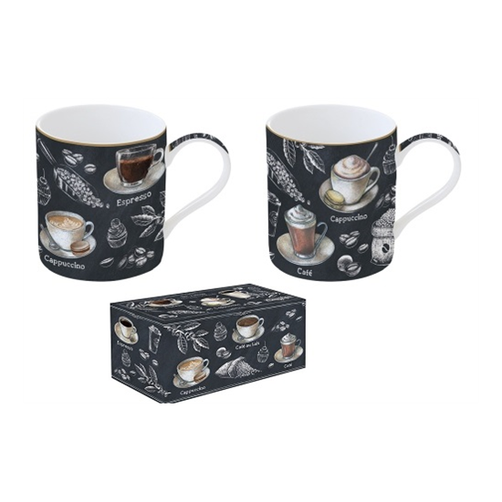 Bögre, csésze Porcelán kávés bögre 2 db-os szett Barista
