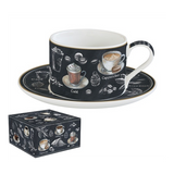 Bögre, csésze Porcelán kávés csésze díszdobozban Barista