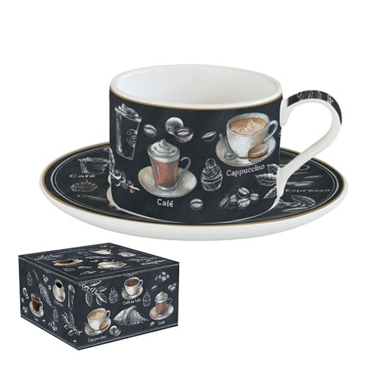 Bögre, csésze Porcelán kávés csésze díszdobozban Barista