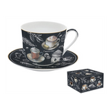 Bögre, csésze Porcelán kávés nagy csésze díszdobozban Barista