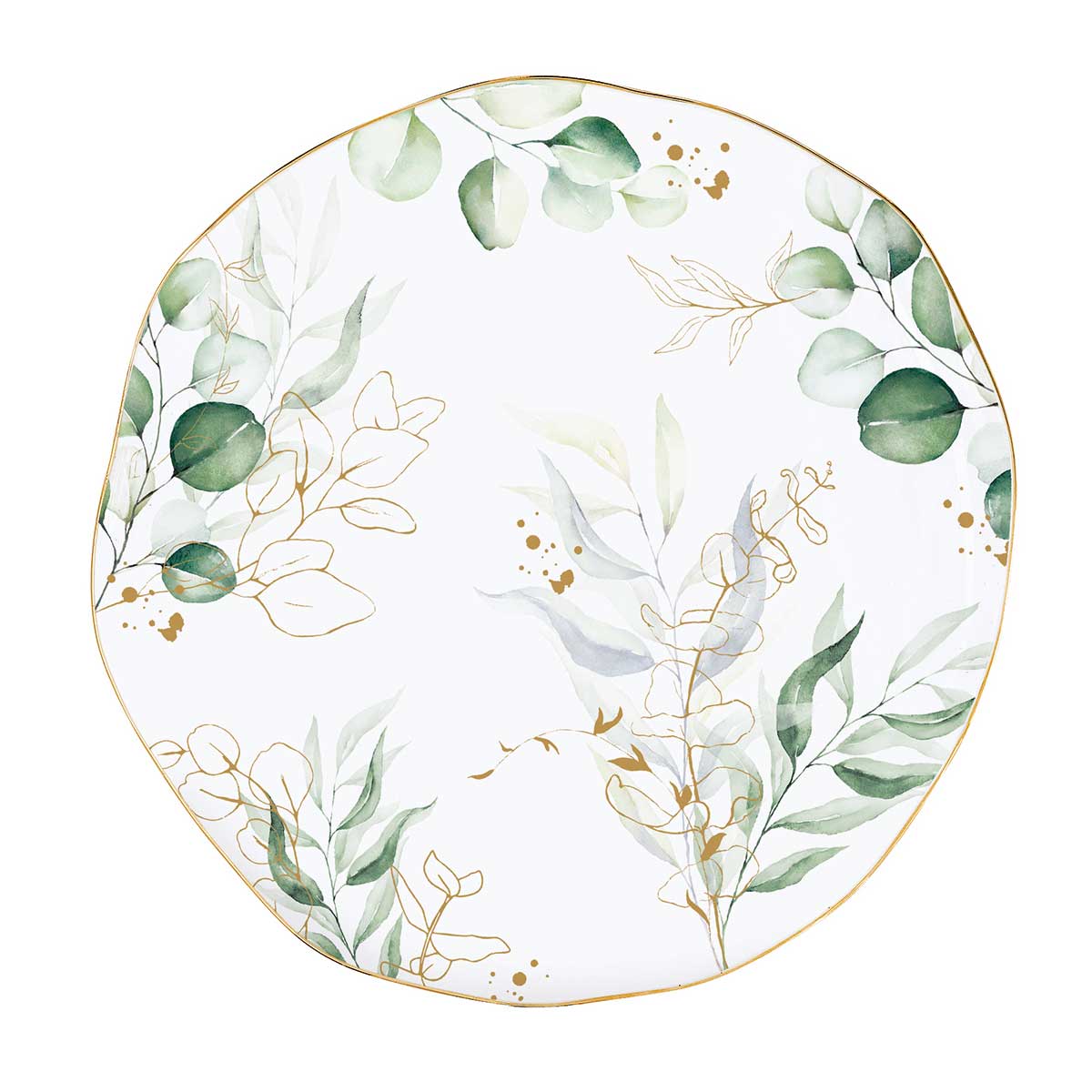 Tányér, étkészlet Porcelán lapostányér Botanique