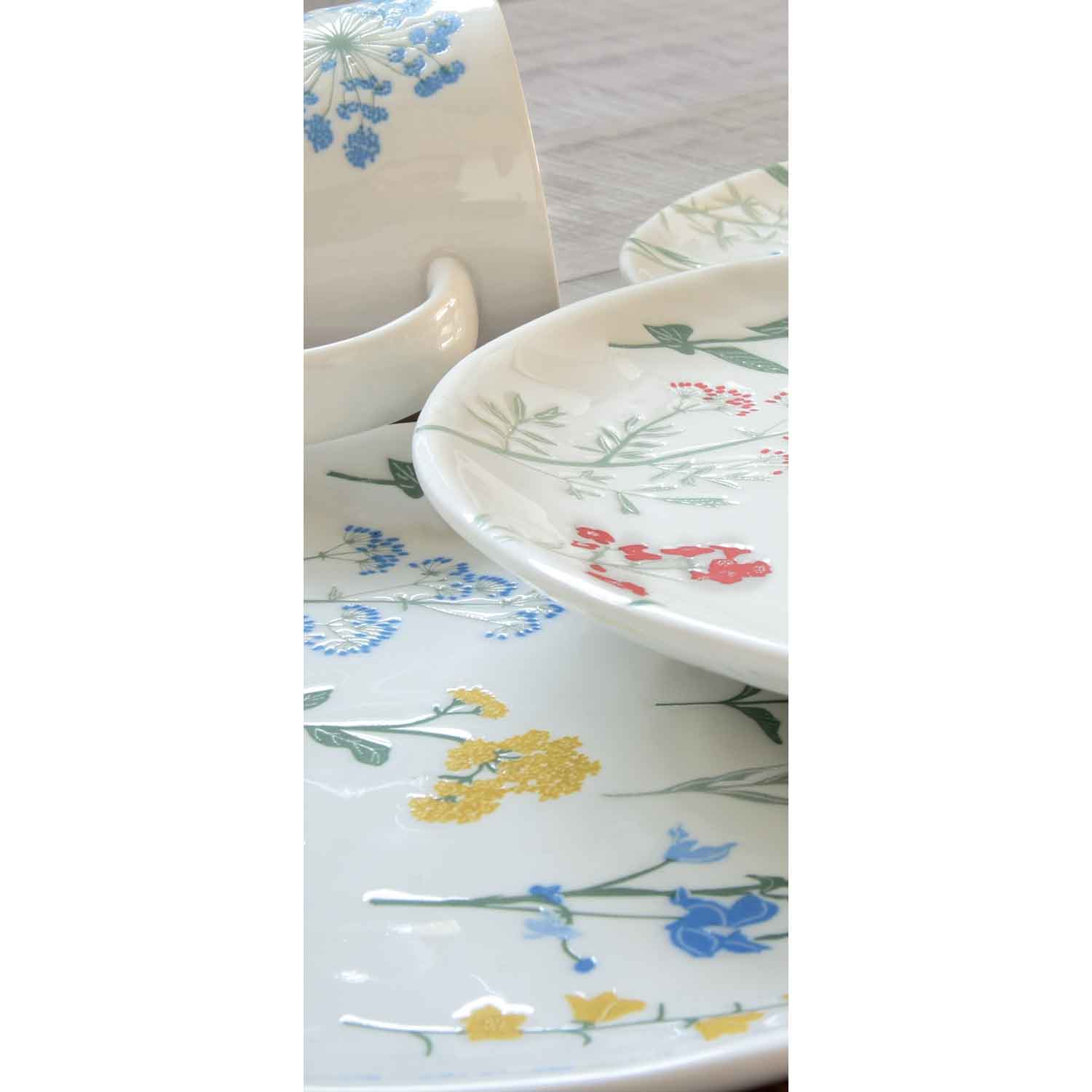 Tányér, étkészlet Porcelán lapostányér Mille fleurs blue