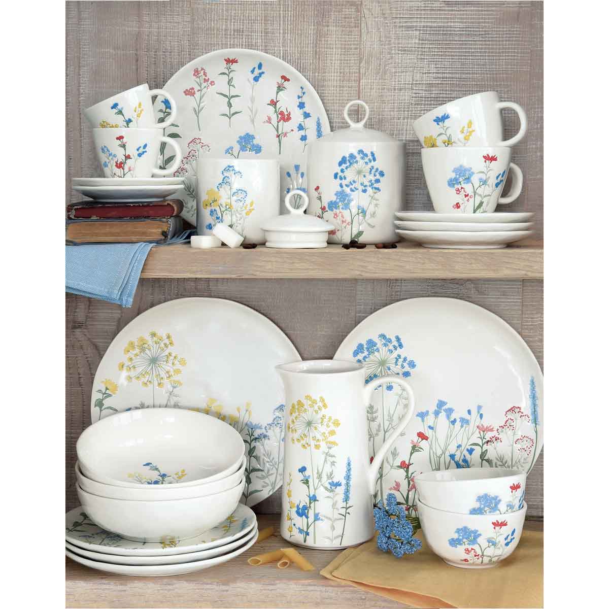 Tányér, étkészlet Porcelán lapostányér Mille fleurs blue