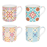 Bögre, csésze alj Porcelán mediterrán bögre 4 db szett Siracusa