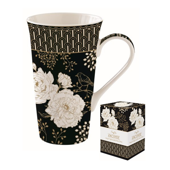 Bögre, csésze Porcelán nagy bögre Coffee Mania Art Deco & Flowers