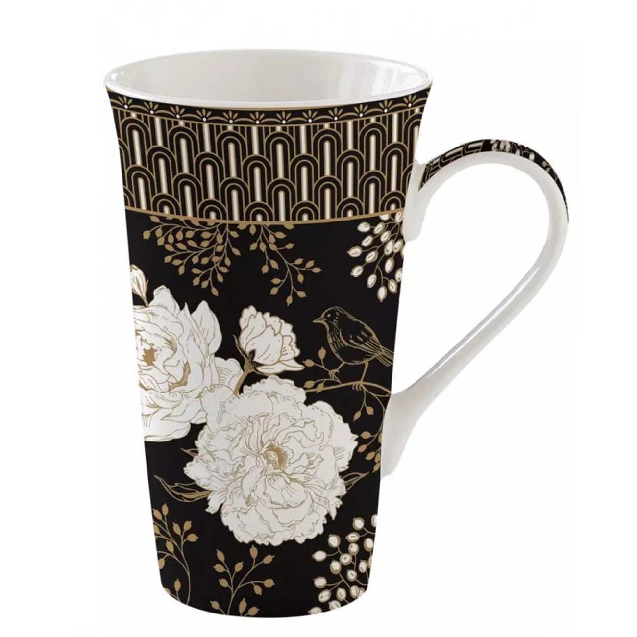 Bögre, csésze Porcelán nagy bögre Coffee Mania Art Deco & Flowers
