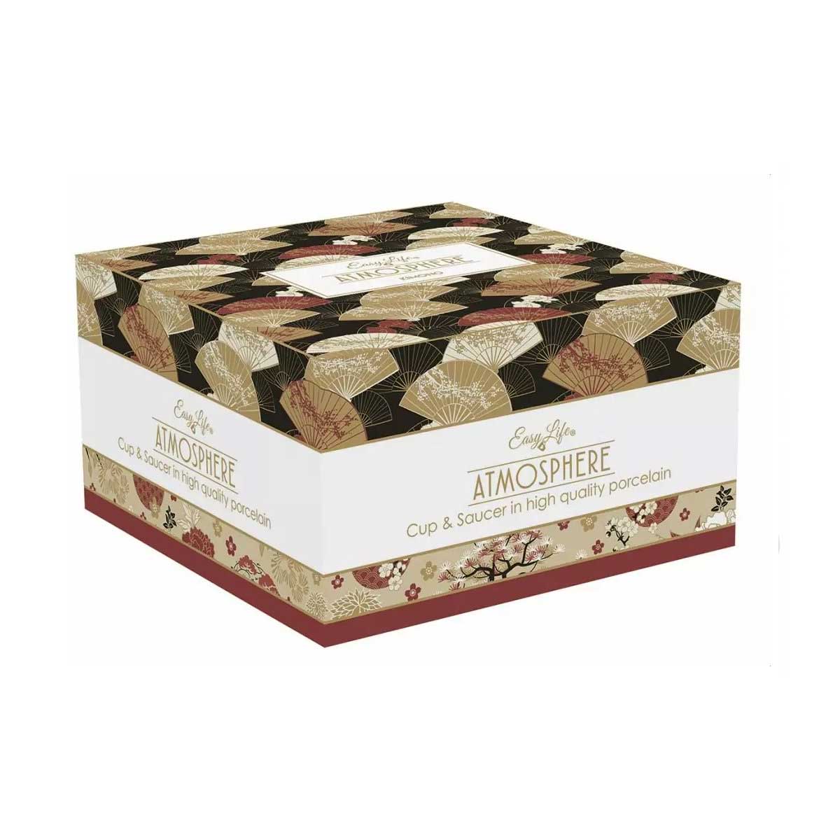Bögre, csésze Porcelán nagy reggeliző teás csésze aljjal Coffee Mania Kimono