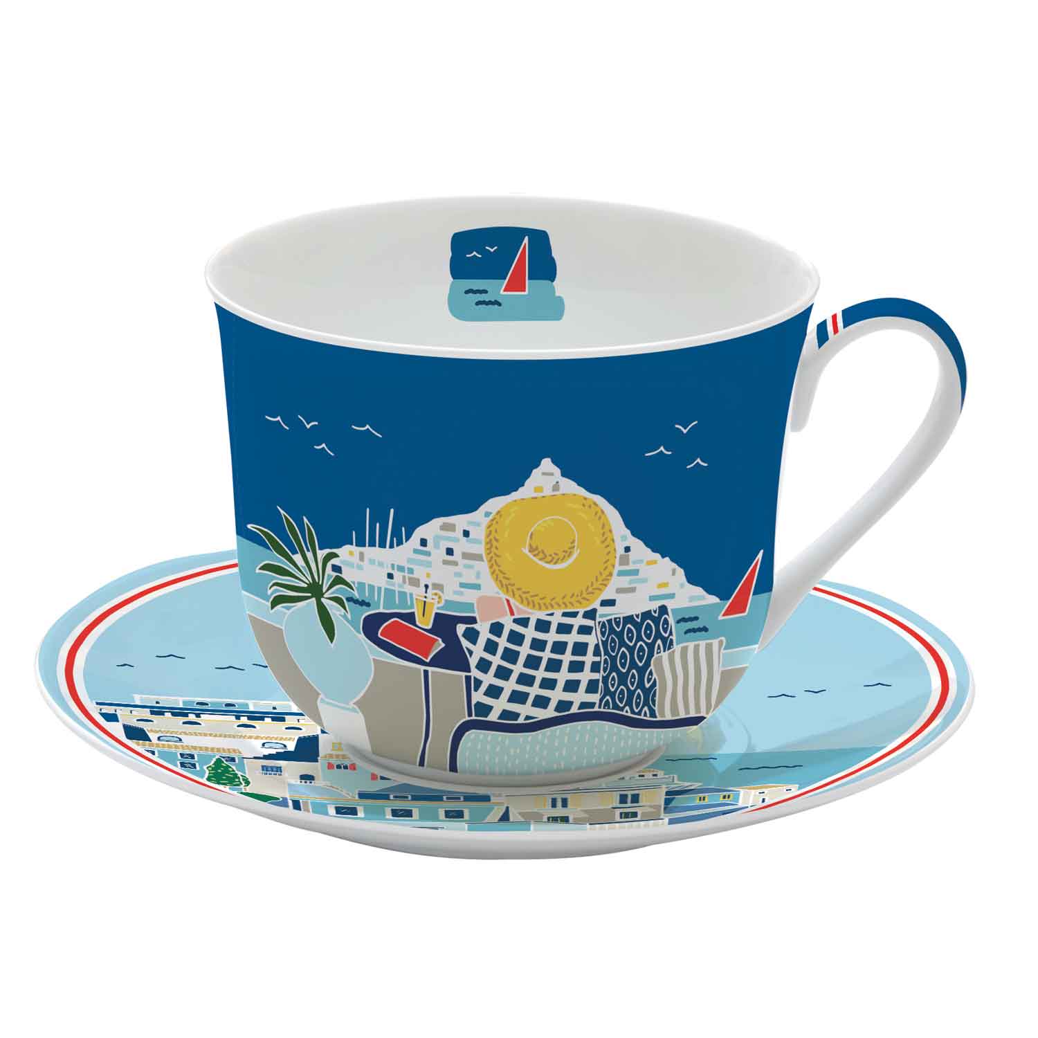 Bögre, csésze Porcelán reggelizőcsésze + alj Sea Dreams Atmosphere