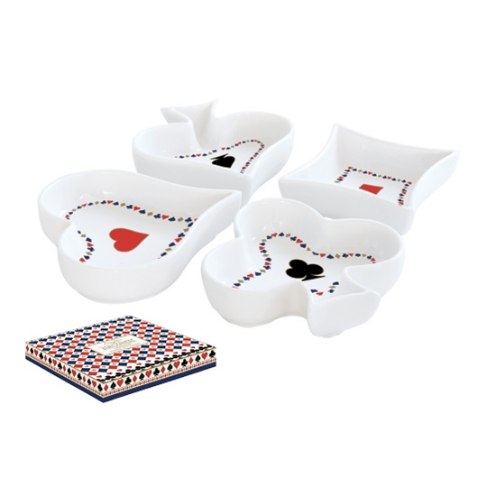 Tálka Porcelán tálka 4 db-s szett Coffee Mania Casino Royal