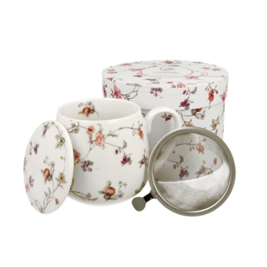 Bögre, csésze Porcelán teás bögre szűrővel Safa