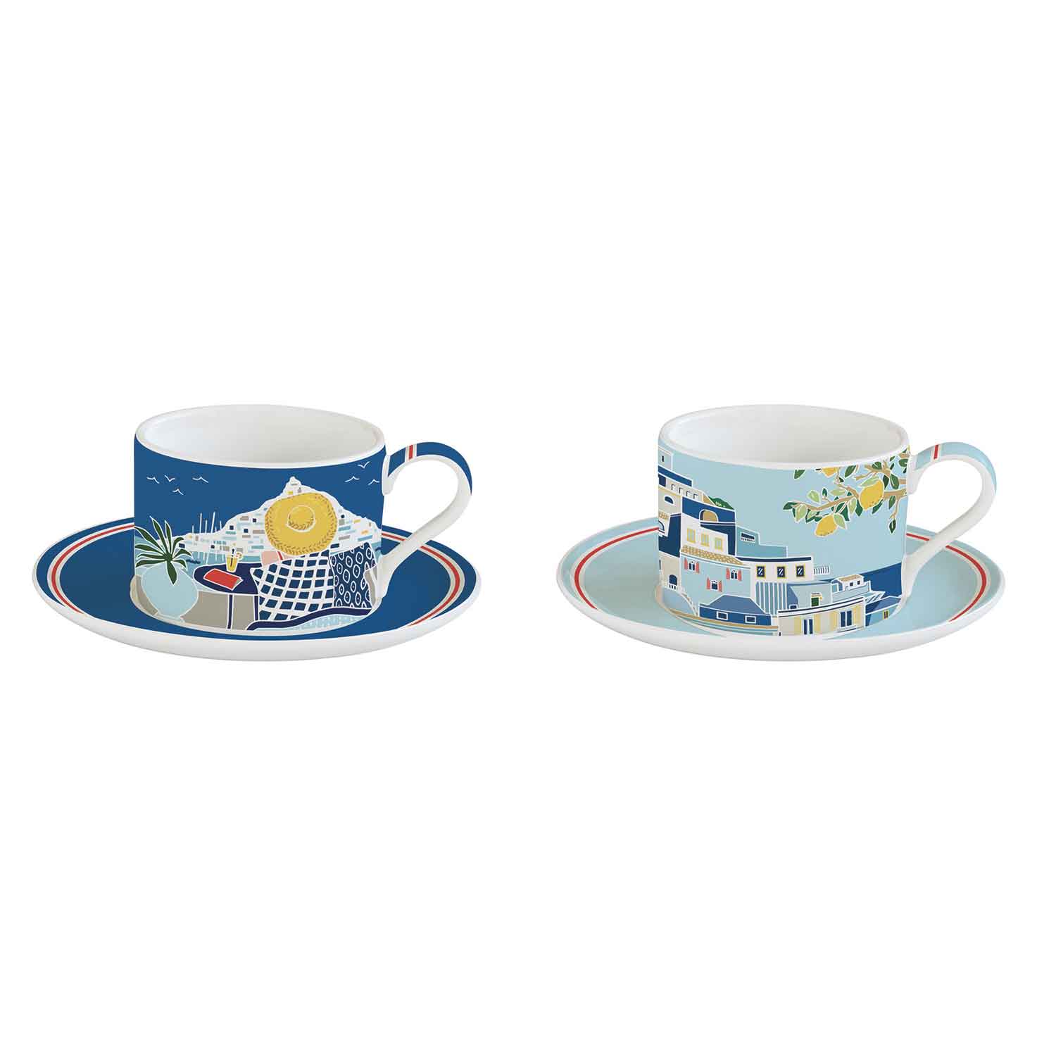 Bögre, csésze Porcelán teás csésze 2 személyes Atmosphere Sea Dreams