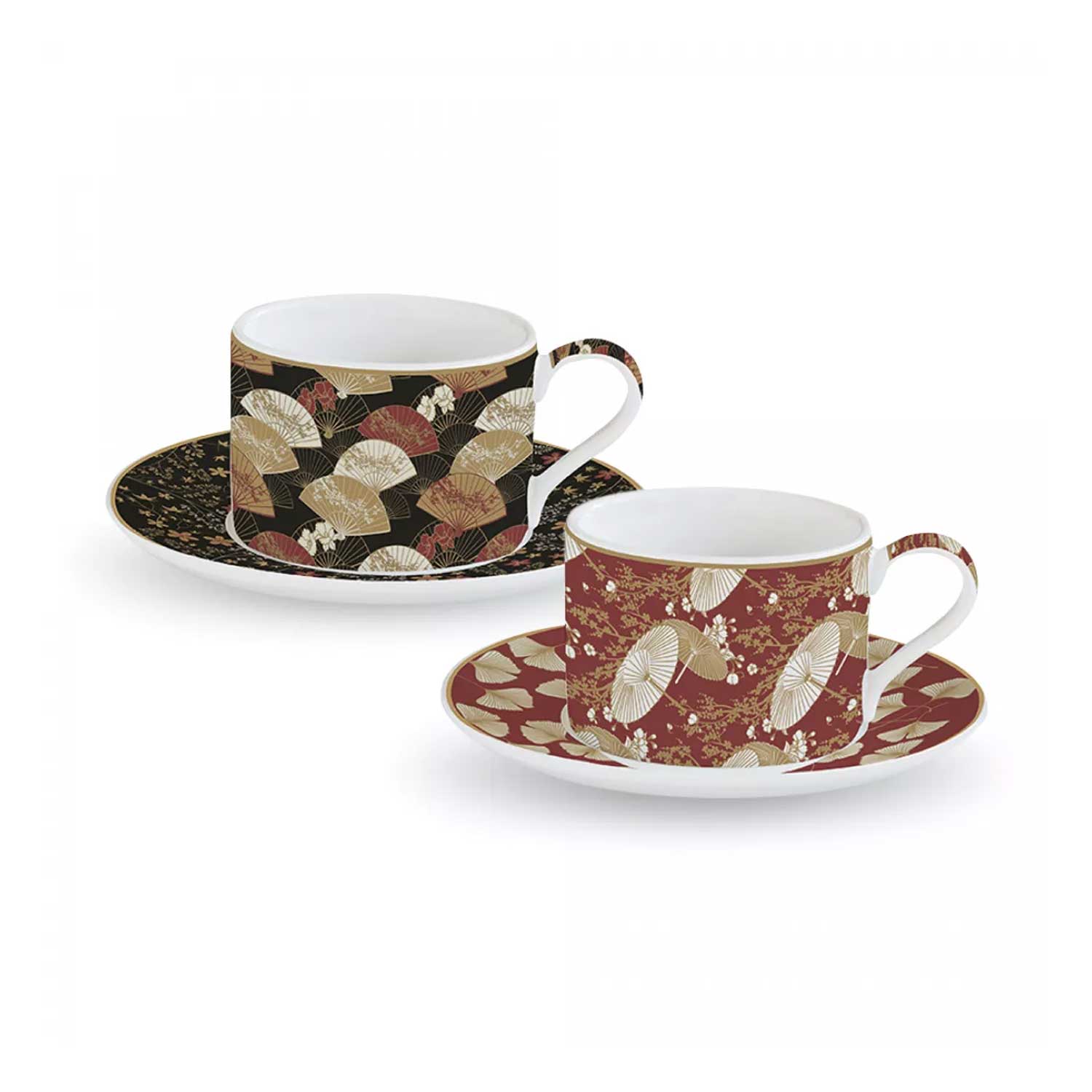 Bögre, csésze Porcelán teás csésze aljjal 2 személyes Coffee Mania Kimono