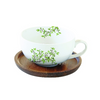 Bögre, csésze Porcelán teáscsésze akácfa aljjal, díszdobozban - Natura