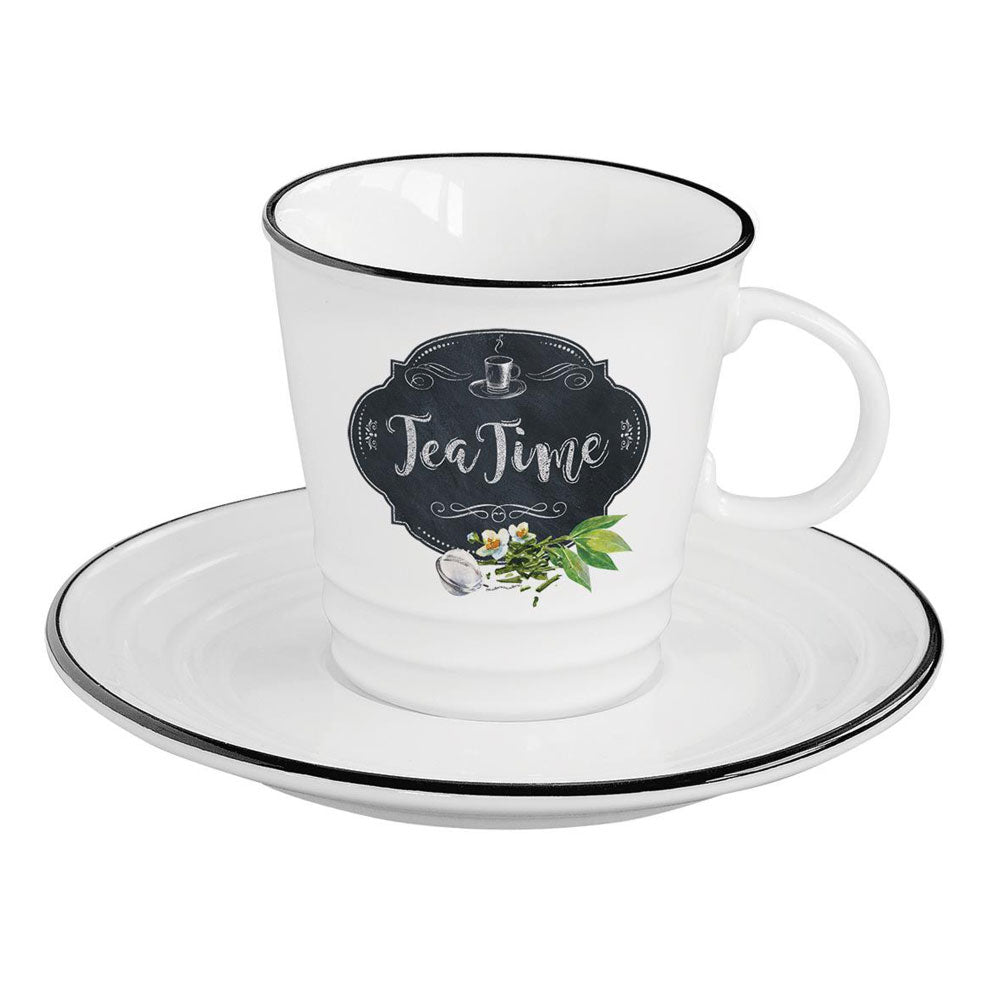 Csésze Porcelán teáscsésze + alj, 300ml - R2S KitchenBasics