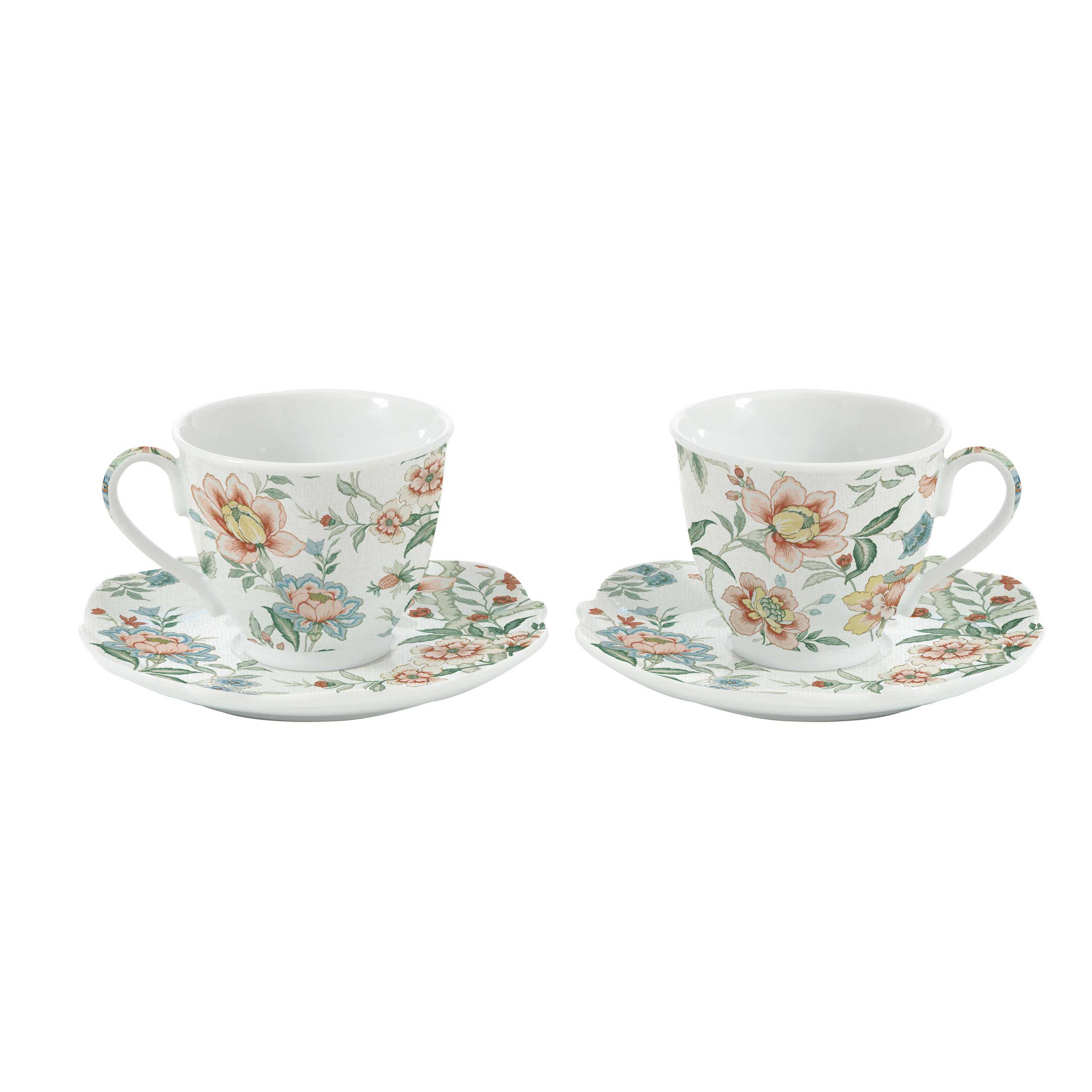 Csésze Porcelán teáscsésze aljjal 2 személyes Zen Garden White