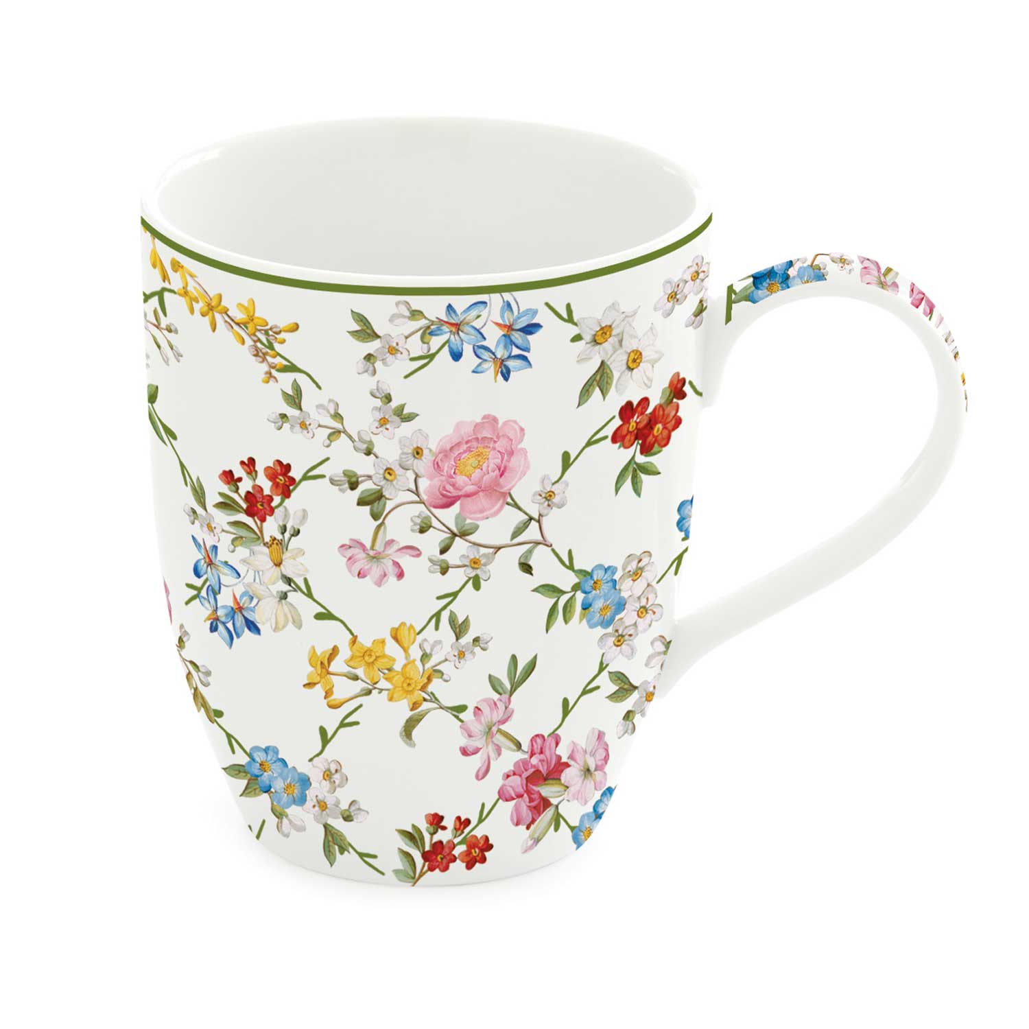 Bögre, csésze Porcelán virág mintás bögre díszdobozban Garden Dreams