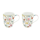 Bögre, csésze Porcelán virág mintás bögre szett 2 db Garden Dreams