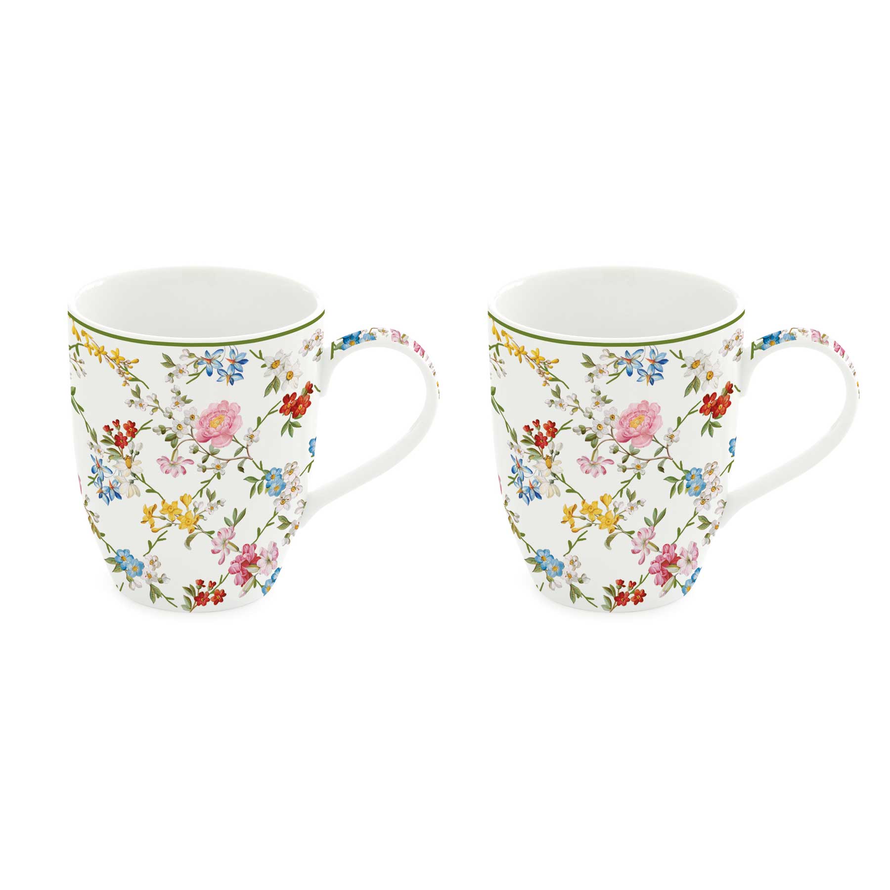 Bögre, csésze Porcelán virág mintás bögre szett 2 db Garden Dreams