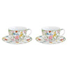 Bögre, csésze Porcelán virág mintás eszpresszó kávés csésze szett 100 ml díszdobozban Garden Dreams