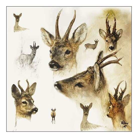 Szalvéta Portraits of Deer papírszalvéta