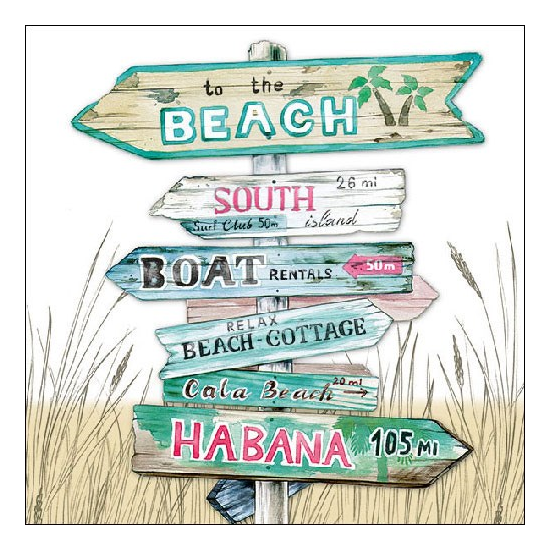 Szalvéta Road Signs sand papírszalvéta 33*33cm