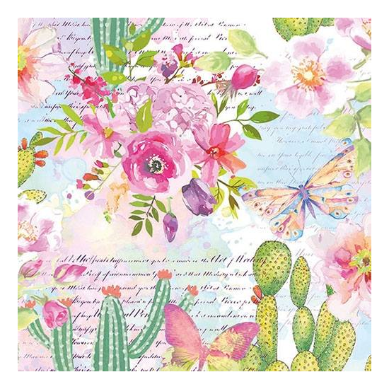 Szalvéta Roses & Cacti papírszalvéta