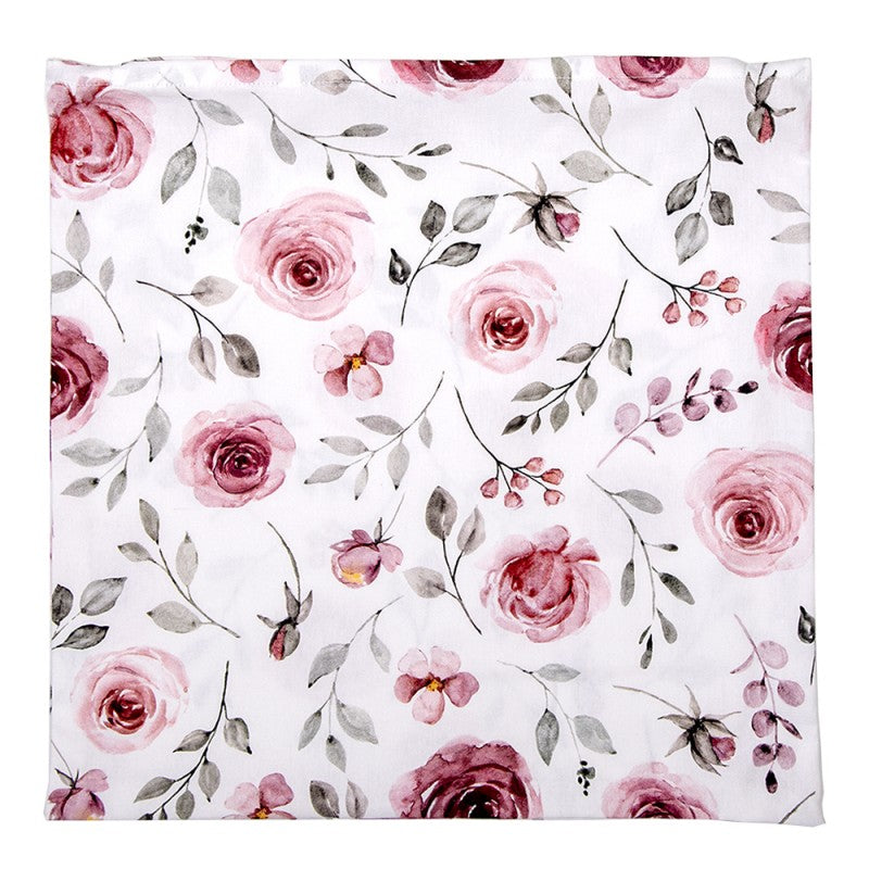 Edényalátét Rózsa virágos pamut díszpárna huzat Rustic Rose