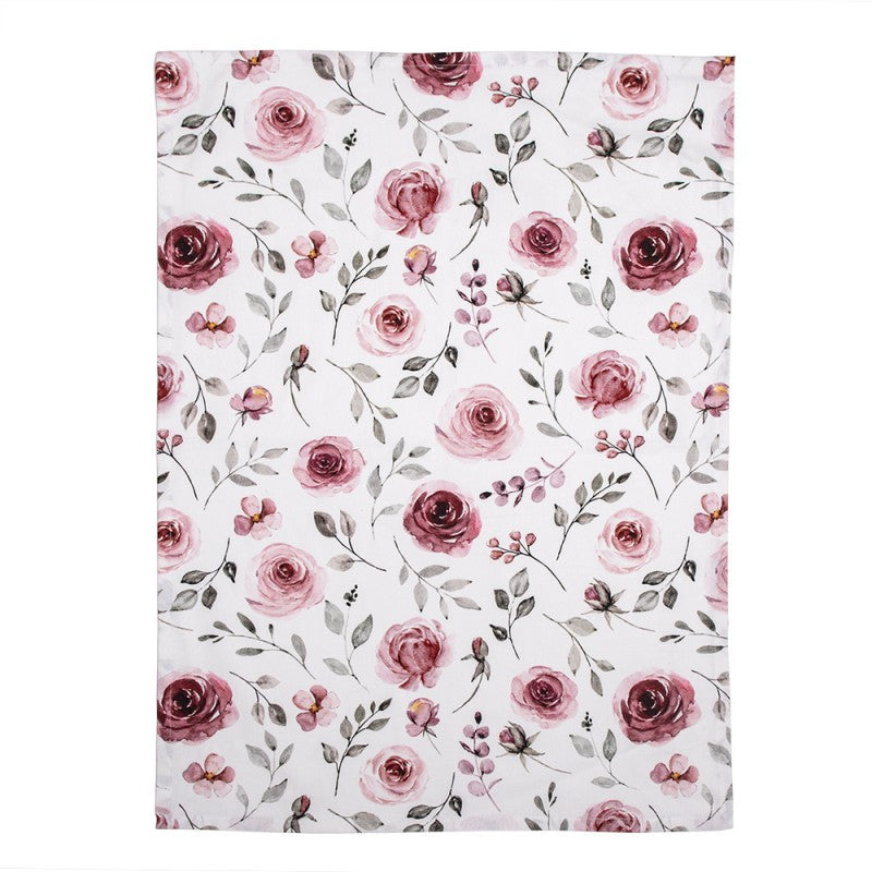 Asztalterítő Rózsa virágos pamut konyharuha Rustic Rose
