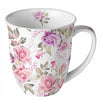 Bögre, csésze Rózsa virágos vintage porcelán bögre Josephine 400 ml