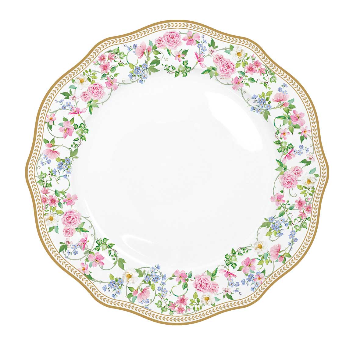 Tányér, étkészlet Rózsás 18 részes porcelán étkészlet Garden Joy White
