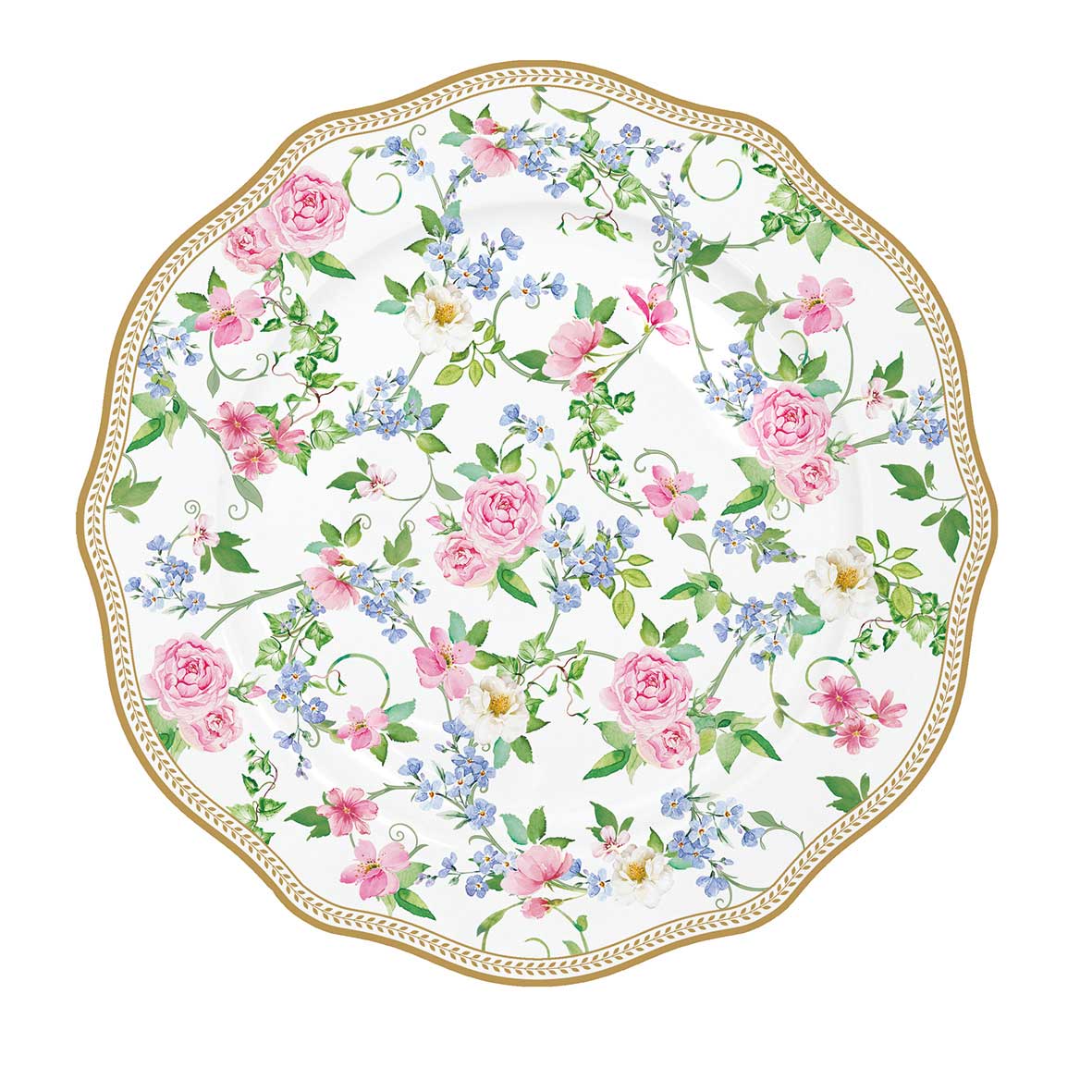 Tányér, étkészlet Rózsás 18 részes porcelán étkészlet Garden Joy White