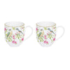 Bögre, csésze Rózsás porcelán bögre arany szegéllyel 2db-os 350ml